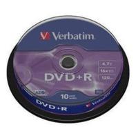 Verbatim DVD+R 4, 7GB 120min 16x Matt Silver 10pk Spindle