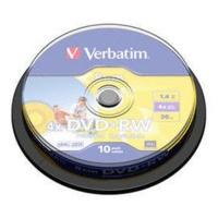 verbatim dvdrw mini 1 4gb 30min 2x inkjet printable printable 10pk spi ...