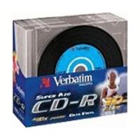 verbatim cd r 700mb 52x azo colour data vinyl 10pk slim case