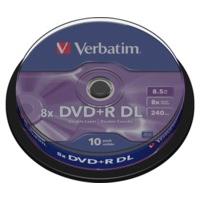 Verbatim DVD+R DL 8, 5GB 8x Matt 10pk Cakebox