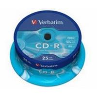 verbatim cd r 700mb 80min 52x extra predection 25pk spindle