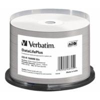 verbatim cd r 700 mb 80min 52x datalifeplus wide 50pk spindle 43745