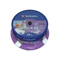 Verbatim DVD+R 8x Dual Layer Print 25pk