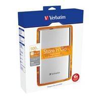Verbatim 500GB Store \'n\' Go USB 3.0 2.5 Portable Hard Drive (Compatible with USB 2.0)