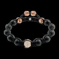 vega white pave set crystal black agate bracelet