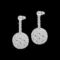 Vega Polished White Gold Plated Stainless Steel Earings