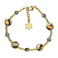 Venetian Murano Glass Bracelet, Black Mistica, Glass