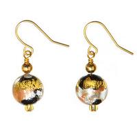 venetian murano glass short drop earrings glass