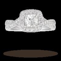 vera wang love cushion cut 130 total carat weight solitaire and diamon ...