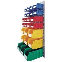 VFM Coloured Wall Mounted Bin Storage Unit