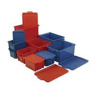 vfm blue jumbo plastic storemaster crate with lid 374344