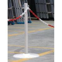 vfm white steel post on base 80cm pack of 2 349733