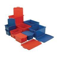 VFM Red Jumbo Plastic Storemaster Crate With Lid 374345