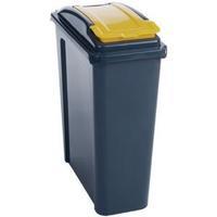 VFM Recycling Bin With Lid 25 Litre Yellow