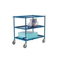 vfm 3 tier service trolley 813x508mm blue 306759