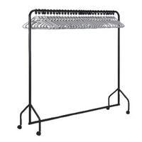 VFM Black Garment Rail With 30 Grey Hangers 311418