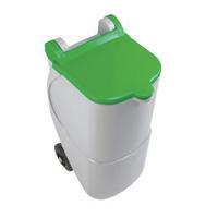 vfm green non locking recycling wheelie bin 314633