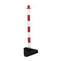 vfm redwhite freestanding post with triangular weighted base 328267