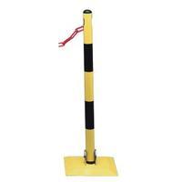 VFM YellowBlack Steel Post For Ground Fixing 80cm Pack of 2 370449