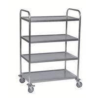 VFM 4-Tier Stainless Steel Service Trolley Silver 375426