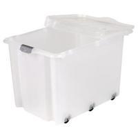 VFM Clear Mega Crate With Folding Lid and Wheels 375859