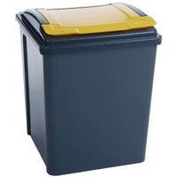 vfm recycling bin with lid yellow greyyellow 384287