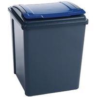 VFM Recycling Bin With Lid Blue GreyBlue 384290