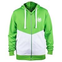 vfl wolfsburg shower jacket greenwhite mens green