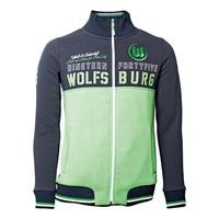 vfl wolfsburg track jacket blackgreen mens black