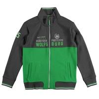 VfL Wolfsburg Track Jacket - Black/Green - Boys, Black