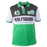 vfl wolfsburg striker polo shirt greengrey mens green
