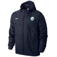 vfl wolfsburg rain jacket blue kids blue