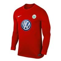 vfl wolfsburg goalkeeper shirt 2016 17 kids red