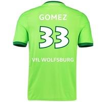 VfL Wolfsburg Home Shirt 2016-17 - Kids with Gomez 33 printing, Green