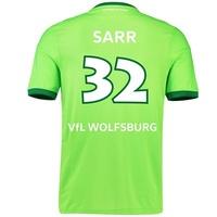 vfl wolfsburg home shirt 2016 17 with sarr 32 printing green