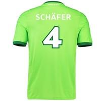 vfl wolfsburg home shirt 2016 17 with schfer 4 printing green