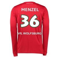 VfL Wolfsburg Goalkeeper Shirt 2016-17 - Kids with Menzel 36 printing, Red