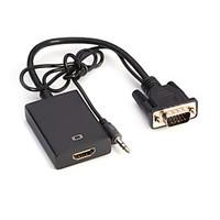 VGA to HDMI with Audio DC Cable