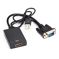VGA to HDMI with Audio USB Cable