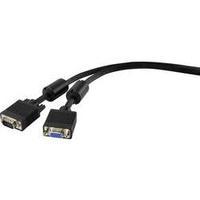 VGA Extension cable [1x VGA plug - 1x VGA socket] 5 m Black Renkforce