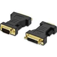 vga dvi adapter 1x vga plug 1x dvi socket 29 pin black screwable 