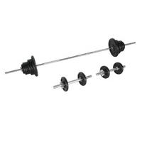 vitesse 130lb standard dumbbell and barbell kit