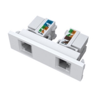 VISION TECHCONNECT V2 MODULE Dual RJ45/RJ11 Two shielded female to female ethernet sockets, which are backwards compatible with RJ11 phone jacks.