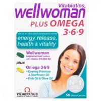 Vitabiotics Wellwoman Plus Omega 3, 6 & 9 56 Tablets/Capsules