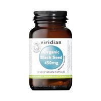 Viridian Organic Black Seed, 450mg, 30VCaps