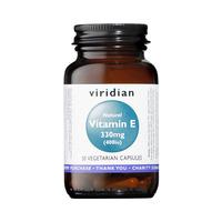 Viridian Natural Vitamin E, 400iu, 30VCaps