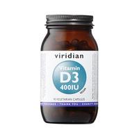 Viridian Vitamin D3, 400iu, 90VCaps