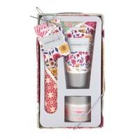 VINTAGE & CO. FABRIC & FLOWERS Nail Care Set 50ml Hand Cream, Emery Board, 38ml Cuticle Cream