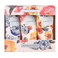vintage co patterns petals mini hand creams 3 x 30ml