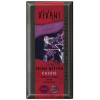 vivani organic cassis filled dark chocolate 100g x 10